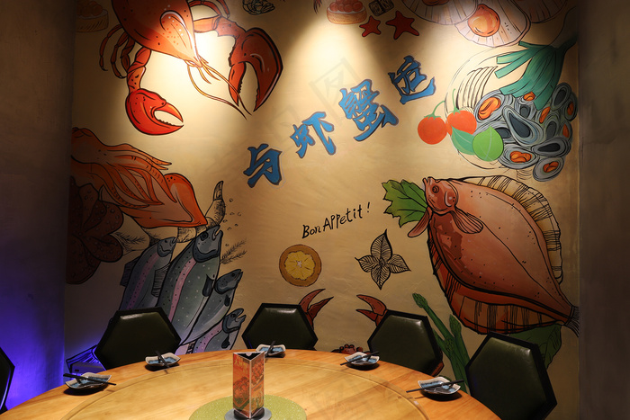 黑色高清餐饮实景图片