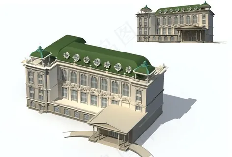 欧式建筑max map图片