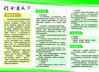 盂县农商银行三折页图片