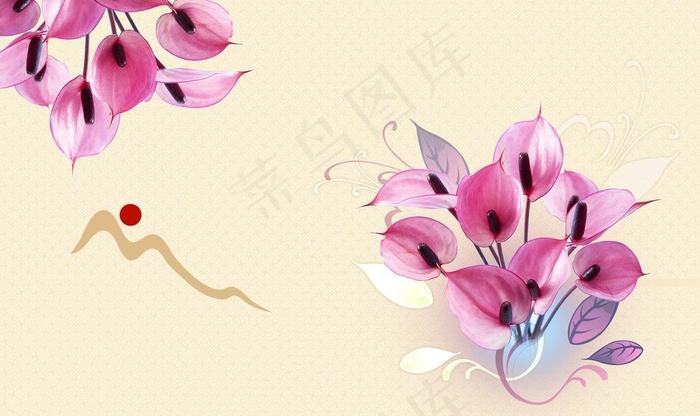 马蹄莲移门