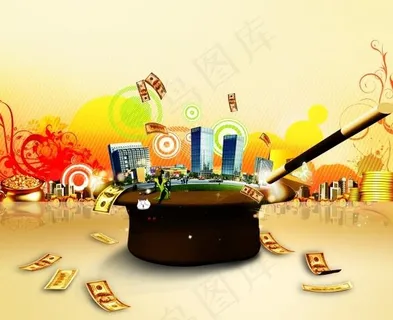 创意魔术帽PSD海报设计