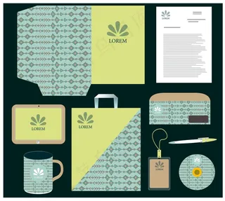 清新手绘花纹企业VI