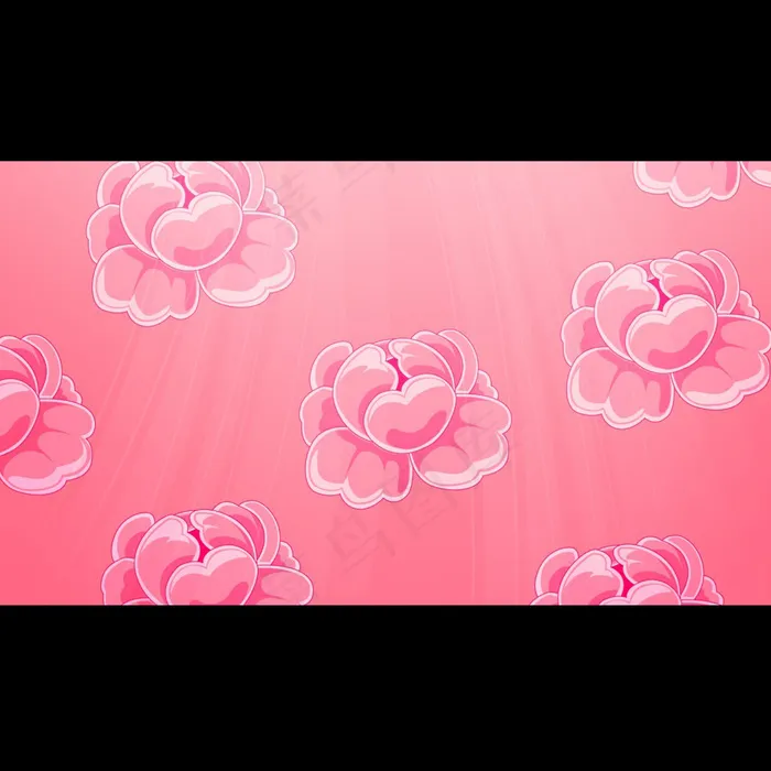 梦幻牡丹粉色系视频模板下载（720...