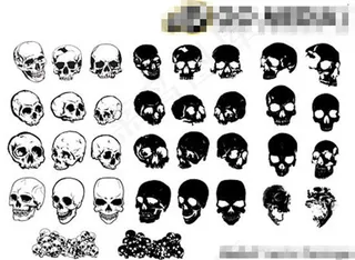 各式骷髅头矢量素材