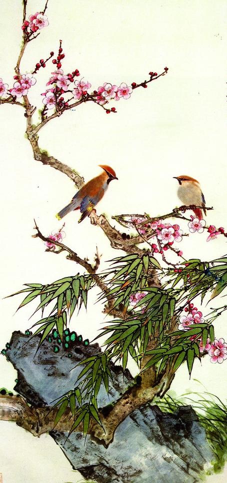 花鸟水墨画图片