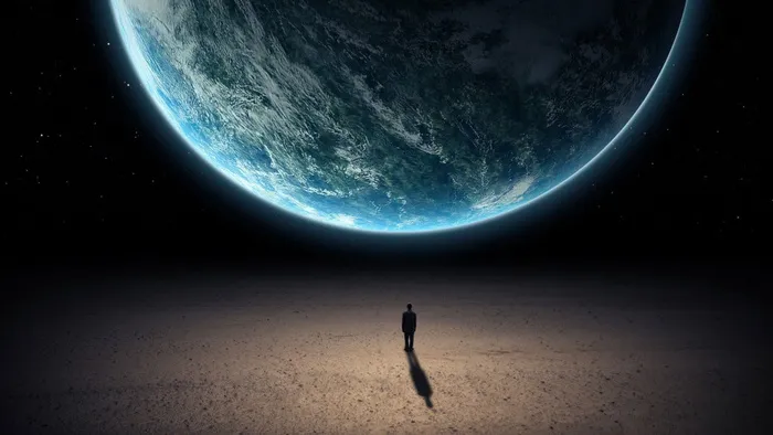 大气科技星球背景