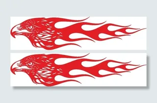 红色火焰鹰头图片