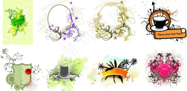 潮流元素 花纹图片 潮流元素 花纹图片