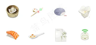 古典中国风烹饪食物