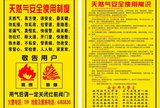 天然气安全使用制度图片
