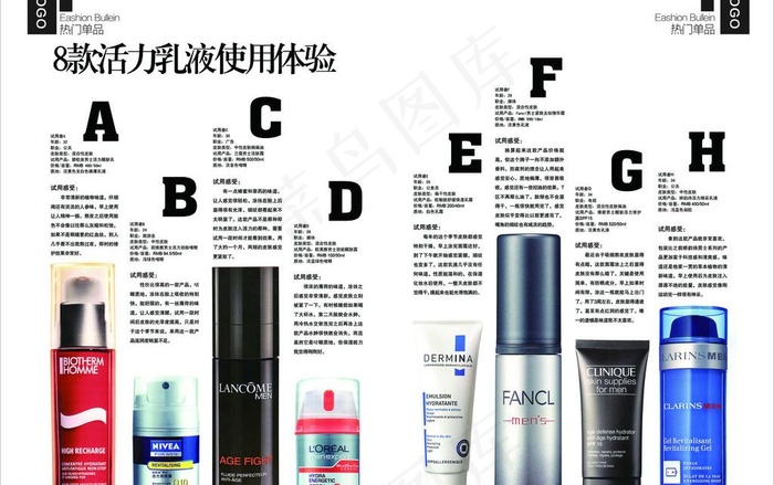 乳液使用体验杂志软文图片cdr矢量模版下载