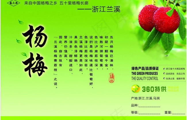 杨梅包装图片模板下载cdr矢量模版下载