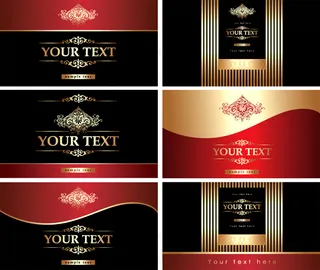 华丽欧式花纹卡片背景矢量素材