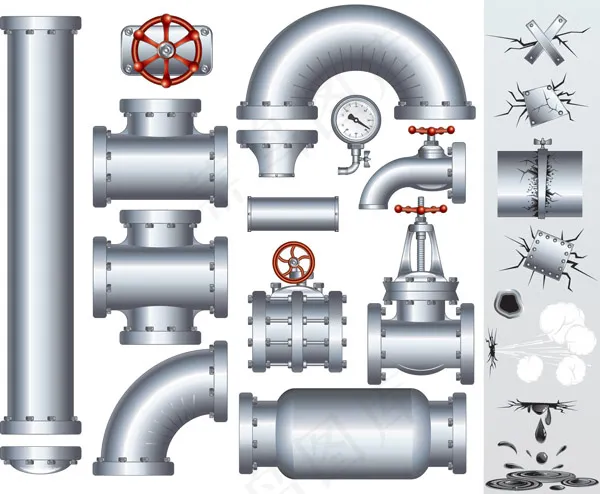 建筑管道矢量素材eps,ai矢量模版下载