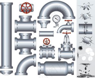 建筑管道矢量素材