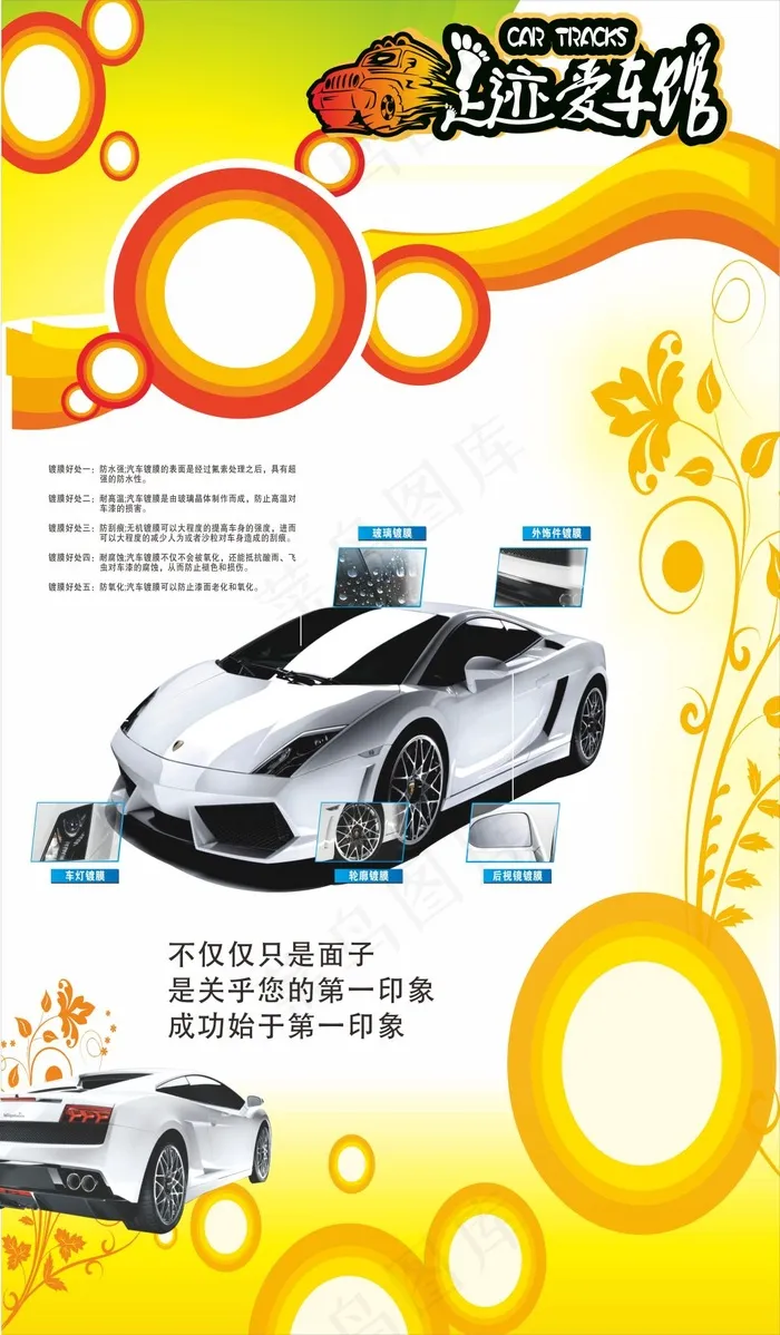 汽车美容海报cdr矢量模版下载