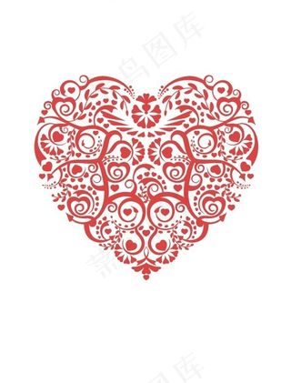 情人节心之心藤矢量图