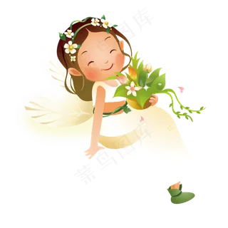 卡通儿童可爱天使翅膀背景素材下载