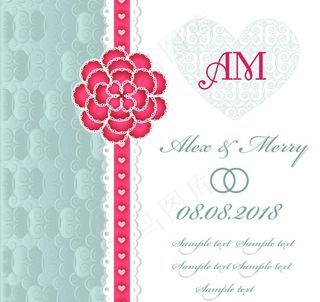 婚礼邀请卡图片