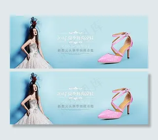 淘宝女款夏季时尚凉鞋海报素材