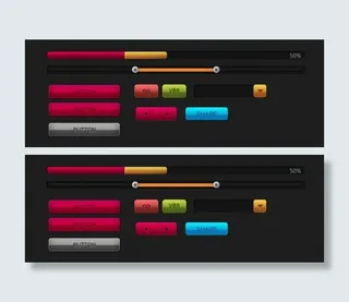 网页控件psd素材