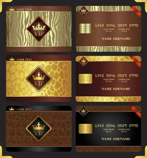 华丽的金樽VIP卡——矢量素材