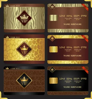 华丽的金樽VIP卡——矢量素材