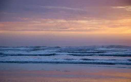 晚霞中的海滩图片 晚霞中的海滩图片