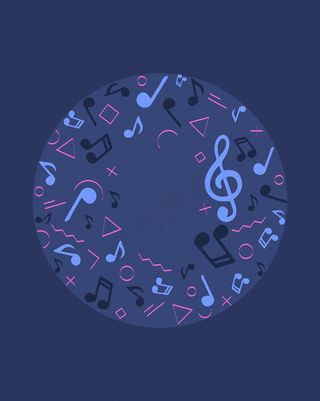 五线谱音乐乐符