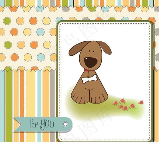 可爱婴儿卡通插画背景图片