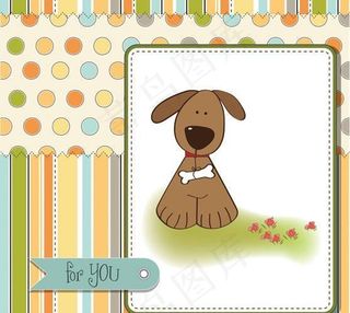 可爱婴儿卡通插画背景图片