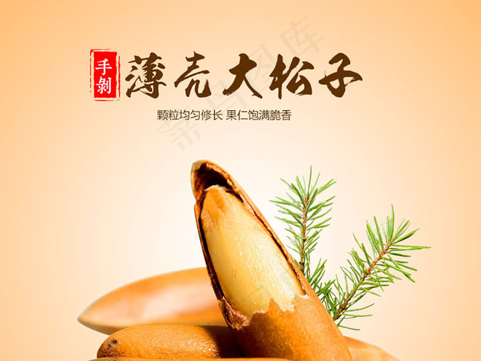 淘宝天猫坚果巴西松子详情页psd模版下载