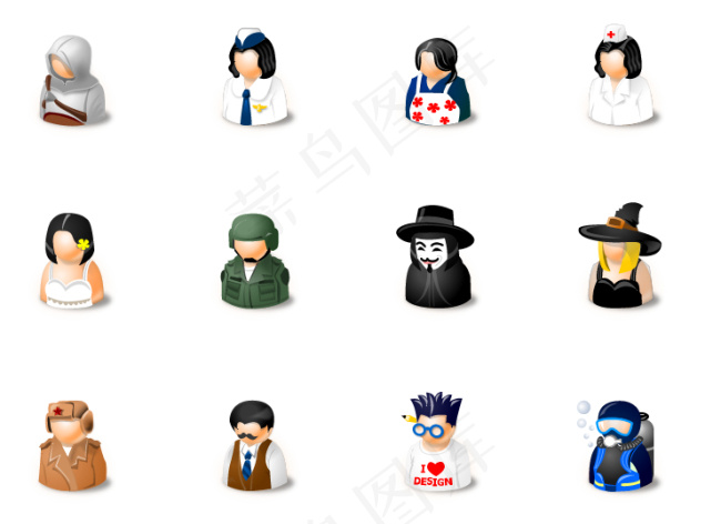 多个不同角色的人物