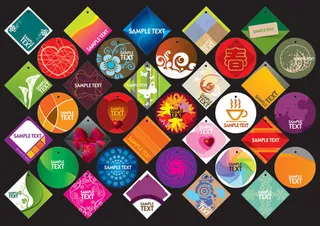 打折标签设计矢量素材