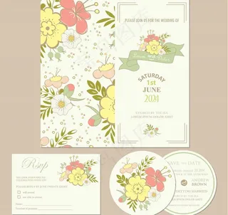 婚礼邀请卡图片