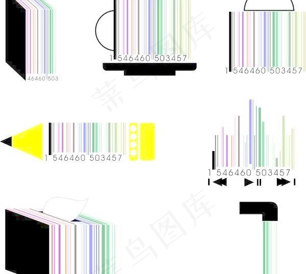 彩色条码矢量图