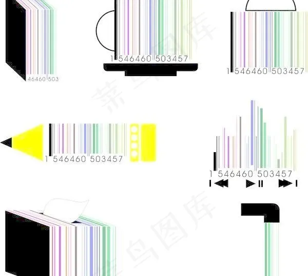 彩色条码矢量图cdr矢量模版下载