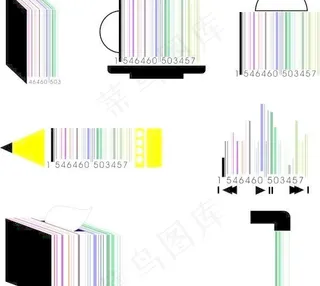 彩色条码矢量图