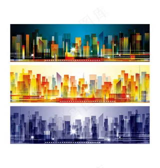 抽象城市剪影