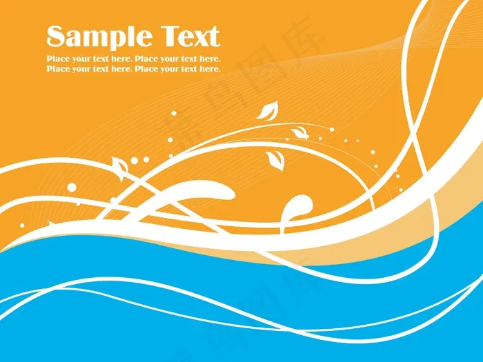 摘要波背景条纹eps,ai矢量模版下载