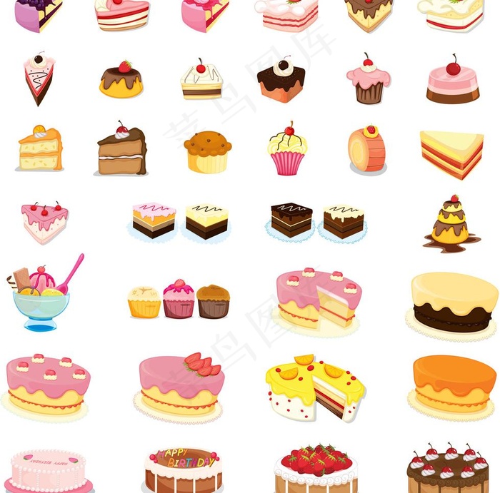 矢量蛋糕图片