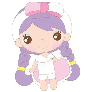 印花矢量图 女童 卡通形象 人物 ...