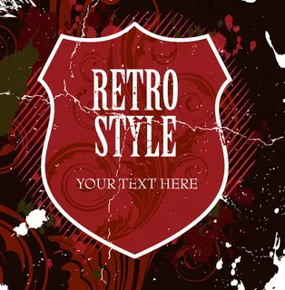 3款欧式怀旧盾牌主题矢量素材