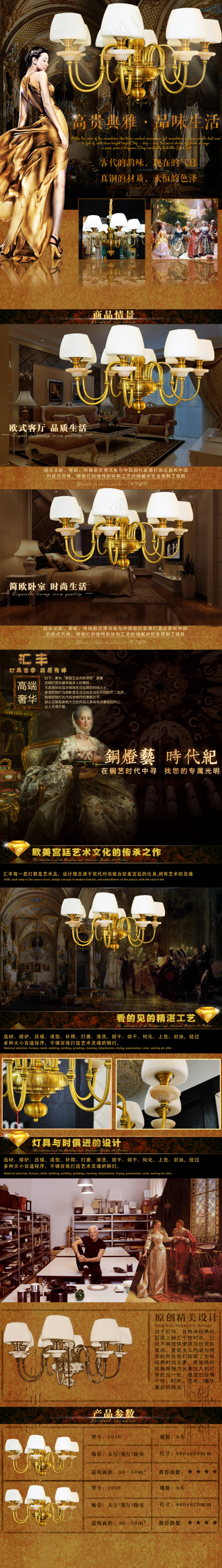 灯具详情页(750X5293(DPI:300))psd模版下载