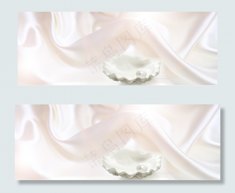 白色丝绸banner背景