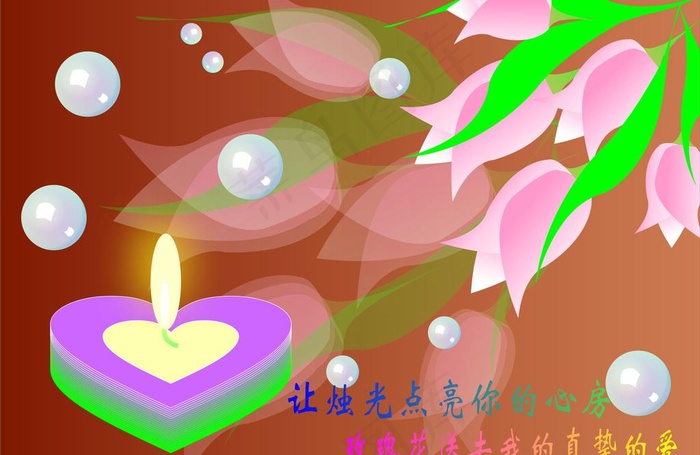 烛光玫瑰图片cdr矢量模版下载