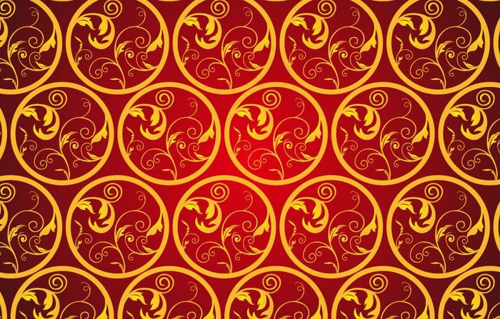 红色花纹图片eps,ai矢量模版下载
