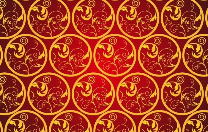 红色花纹图片eps,ai矢量模版下载