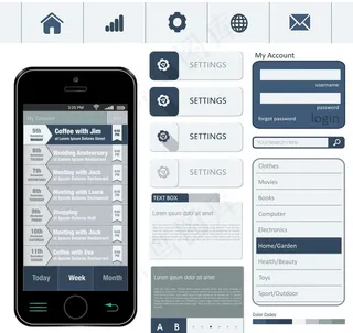 平板设计界面元素图片