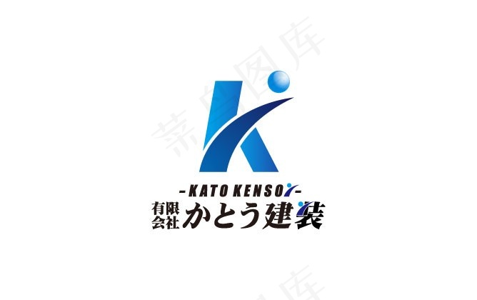 K日式装修logoai矢量模版下载